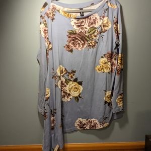 Asymmetrical Floral Blouse